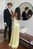 Straps Yellow Maxi Dress With HZ0307