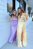 Straps Yellow Maxi Dress With HZ0307