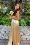 Straps Yellow Maxi Dress With HZ0307
