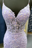 Straps Sage Green Lace Appliques Mermaid Long Prom HZ0307