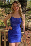 LTP1399,Royal Blue Sequined Homecoming HZ0307