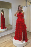 Halter Fuchsia Ruffle A-line Long Formal HZ0307