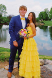 Sweetheart Blue Chiffon Tiered A-line Formal HZ0307