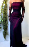 Sheath Chiffon Blue Long Prom HZ0307