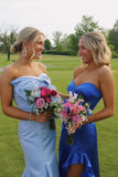 Strapless Green Silk Long Party Dress with HZ0307
