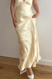 Empire V Neck Yellow Cowl Back Party HZ0307