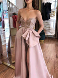 LTP0976,Dusty pink prom dresses sweetheart sequin top evening formal HZ0307