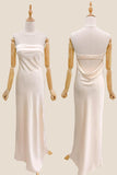 Strapless Champagne Sheath Long Party HZ0307