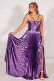 Halter Pleated Sheath Long Evening Prom Dresses HZ0307