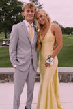 Straps Yellow Mermaid Formal Dress with HZ0307