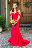 Handmade Flowers Straps Hot Pink Satin Mermaid Prom HZ0307