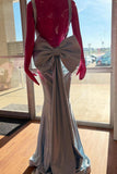 Fuchsia Fitted Long Formal Dress with A HZ0307
