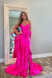 Straps Lilac Satin Mermaid Formal Dress with HZ0307