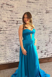 Sweetheart Burgundy Keyhole A-lin Long Prom HZ0307