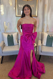 Strapless Red Fitted Long Formal Dress with HZ0307