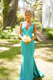 Cowl Black Teal Satin Long Formal HZ0307