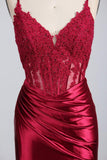 Dusty Blue Appliques Corset Satin Long Formal HZ0307