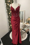 Dusty Blue Appliques Corset Satin Long Formal HZ0307