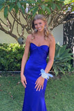 Twist Front Fitted Royal Blue Party HZ0307