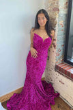 LTP1262,Sweetheart Sequins Mermaid Long Formal Dress, Sleeveless Bodycon Prom Evening HZ0307