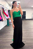 Sweetheart Green and Black Fitted Formal Dress with HZ0307