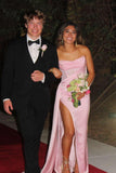 Strapless Green Satin Fitted Long Formal Dress with HZ0307