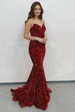 Fuchsia Mermaid Sequin Long Prom HZ0307