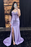 Sweetheart Lavender Lace Ruched Fitted Long Formal HZ0307
