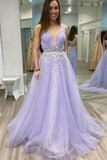 LTP0917,Charming lavender prom dress a-line tulle evening party HZ0307