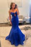 Orange Mermaid Keyhole Long Prom Dress with HZ0307