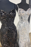 Straps Gold Sequin Mermaid Long Party HZ0307