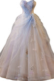 Sweetheart Blue Ruched A-line Prom HZ0307