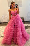Sweetheart Purple A-Line Tulle Prom HZ0307