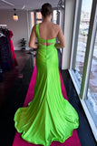 One Shoulder Hot Pink Ruched Keyhole Fitted Prom HZ0307