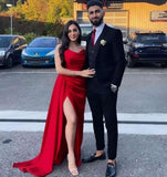 LaylaTailor Shop Illusion design blue satin prom dresses, sleeveless prom dresses HZ0307