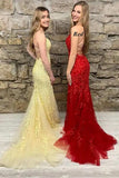 LTP1737,Mermaid Straps Long Lace Prom Dress with Lace-Up HZ0307