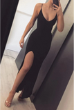 LTP0933,Sexy black prom dresses spaghetti straps tight evening prom HZ0307