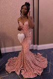 Fuchsia Mermaid Sequin Long Prom HZ0307