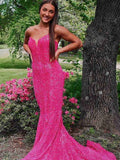LTP1262,Sweetheart Sequins Mermaid Long Formal Dress, Sleeveless Bodycon Prom Evening HZ0307