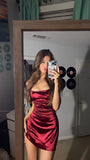 Sexy burgundy straps mini dress short homecoming dresses, good quality custom made homecoming dress cocktail dresses HZ0307