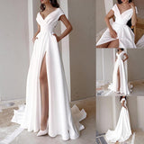 Gorgeous White A-Line Long Wedding Dresses, Classic Style Amazon Hot Sale Wedding Bridal HZ0307