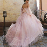 LTP1288,Light blue tulle long prom dresses,off the shoulder pink evening HZ0307
