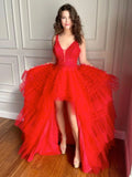 LTP1759, Red Color Popular 2025 Long Prom Dresses, Girl Graduation Dresses, Fashion Wedding Guest HZ0307