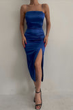 LTP1630,Sexy Tight Satin Prom Dresses,Sleeveless Evening HZ0307