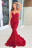 LTP1262,Sweetheart Sequins Mermaid Long Formal Dress, Sleeveless Bodycon Prom Evening HZ0307