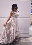 LTP1888,Charming White Champagne Lace High Low Homecoming HZ0307