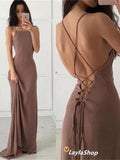 LTP0289,Long Prom Dress 2025 Evening Gown Cross Back Prom Dresses Sheath Party HZ0307