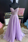 Sweetheart Appliques Chiffon Split Long Evening Prom HZ0307