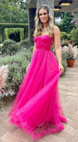 LTP1226,Hot Pink A-Line Prom Dresses,Cross Back Sexy Prom HZ0307