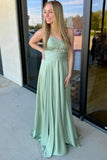 Keyhole Navy Blue Sweetheart A-line Long Formal HZ0307